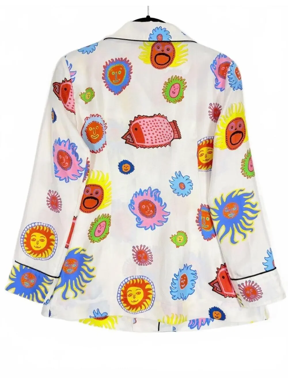 Louis Vuitton x Yayoi Kusama YK Faces Silk Button Up Shirt White 34/ US XS